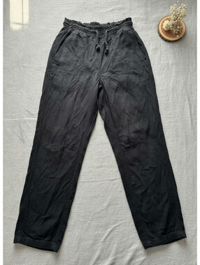 Simply Blessed Black Drawstring Waist Casual Pants Size L
